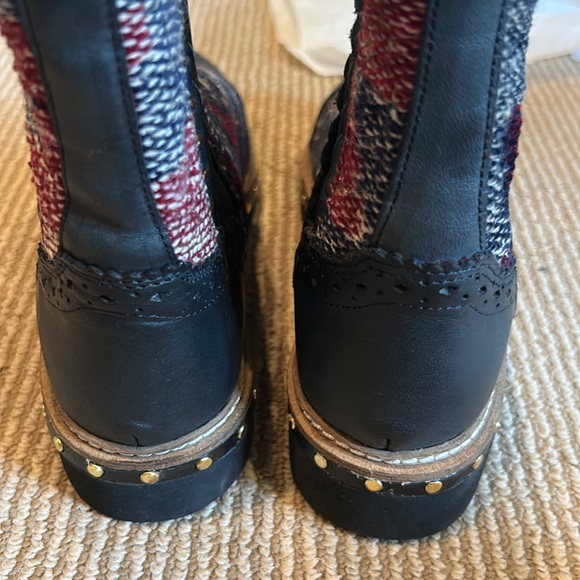 NEW FREE PEOPLE atlas Chelsea kilim boots in blue combo size 36 - Picture 12 of 12
